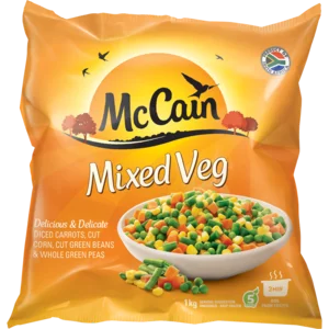 McCain Frozen Mixed Vegetables 1kg McCain Frozen Mixed Vegetables 1kg