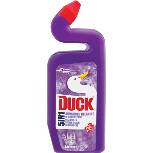 Duck 5-In-1 Lavender Scented Toilet Disinfectant 500ml