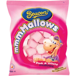 Beacon Pink & White Marshmallows 400g Beacon Pink & White Marshmallows 400g