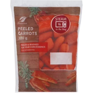 Peeled Carrots Bag 300g Peeled Carrots Bag 300g