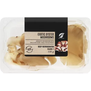 Exotic Oyster Mushrooms Pack 120g Exotic Oyster Mushrooms Pack 120g