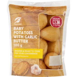 Potatoes With Garlic Butter Bag 500g Potatoes With Garlic Butter Bag 500g