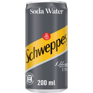 Schweppes Soda Water Soft Drink Can 200ml