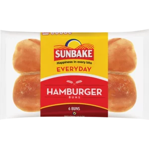 Sunbake Everyday Hamburger Buns 6 Pack Sunbake Everyday Hamburger Buns 6 Pack