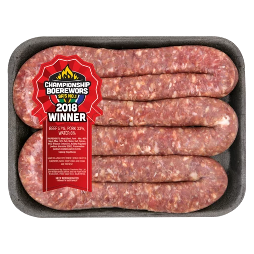 Championship Thin Rosette Boerewors Per kg Championship Thin Rosette Boerewors Per kg