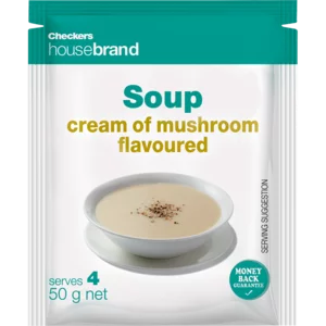 Checkers Housebrand Cream Of Mushroom Soup Packet 50g Checkers Housebrand Cream Of Mushroom Soup Packet 50g