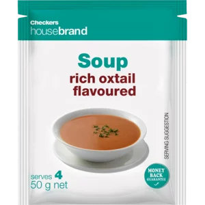Checkers Housebrand Rich Oxtail Soup Packet 50g Checkers Housebrand Rich Oxtail Soup Packet 50g