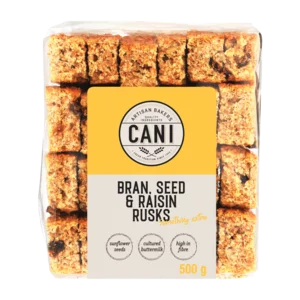 Cani Rusks Bran, Seed & Raisin 500g