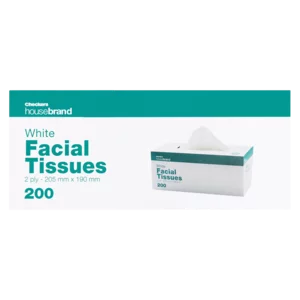 Checkers Housebrand White 2 Ply Facial Tissues 200 Pack Checkers Housebrand White 2 Ply Facial Tissues 200 Pack