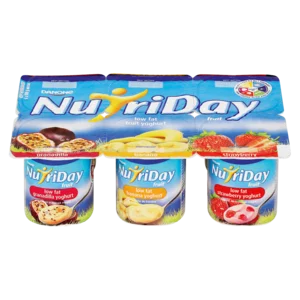 Nutriday Low Fat Granadilla/Banana/Strawberry Fruit Yoghurt 6x100g Nutriday Low Fat Granadilla/Banana/Strawberry Fruit Yoghurt 6x100g