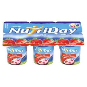 Nutriday Low Fat Strawberry Fruit Yoghurt 6x100g Nutriday Low Fat Strawberry Fruit Yoghurt 6x100g