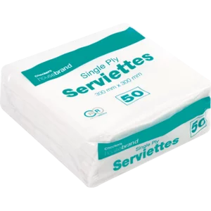 Checkers Housebrand Single Ply Serviettes 50 Pack