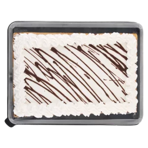 Rectangle Dessert Cake With Vanilla Topping Rectangle Dessert Cake With Vanilla Topping