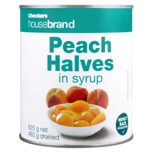 Checkers Housebrand Peach Halves In Syrup 825g Checkers Housebrand Peach Halves In Syrup 825g