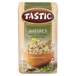 Tastic Nature's Brown & Wild Rice With Split Peas 1kg Tastic Nature's Brown & Wild Rice With Split Peas 1kg