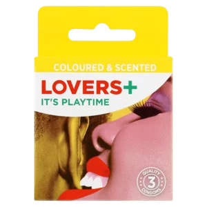 Lovers Plus Coloured & Scented Condoms 3 Pack
