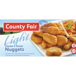 County Fair Light Frozen Crumbed Chicken Breast Nuggets 400g County Fair Light Frozen Crumbed Chicken Breast Nuggets 400g