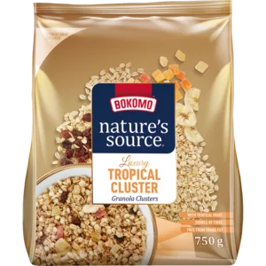 Bokomo Nature's Source Luxury Tropical Cluster Granola Clusters 750g Bokomo Nature's Source Luxury Tropical Cluster Granola Clusters 750g