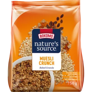 Bokomo Nature's Source Muesli Crunch Baked Granola 750g Bokomo Nature's Source Muesli Crunch Baked Granola 750g