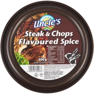 Uncle's Steak & Chops Flavoured Spice 400g Uncle's Steak & Chops Flavoured Spice 400g