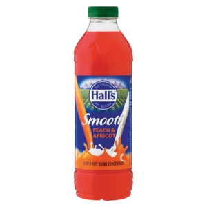 Hall's Smooth Peach & Apricot Flavoured Fruit Drink Concentrate 1L Hall's Smooth Peach & Apricot Flavoured Fruit Drink Concentrate 1L