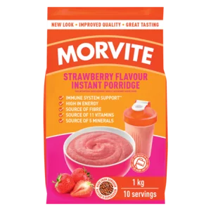 Morvite Original Strawberry Flavoured Instant Porridge 1kg Morvite Original Strawberry Flavoured Instant Porridge 1kg