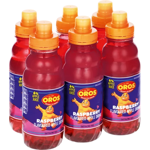 Brookes Oros Ready To Drink Raspberry Flavoured Drink Bottles 6x300ml Brookes Oros Ready To Drink Raspberry Flavoured Drink Bottles 6x300ml