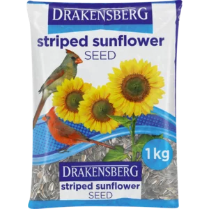 Drakensberg Striped Sunflower Seeds Bird Food 1kg Drakensberg Striped Sunflower Seeds Bird Food 1kg