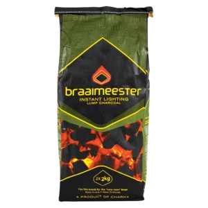 Braaimeester Instant Lighting Lump Charcoal 4kg