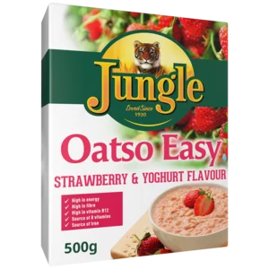 Jungle Oatso Easy Strawberry & Yoghurt Flavoured Instant Oats Sachets 500g Jungle Oatso Easy Strawberry & Yoghurt Flavoured Instant Oats Sachets 500g