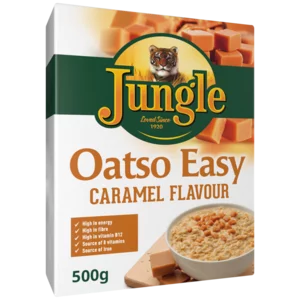 Jungle Oatso Easy Caramel Flavoured Instant Oats Sachets 500g Jungle Oatso Easy Caramel Flavoured Instant Oats Sachets 500g