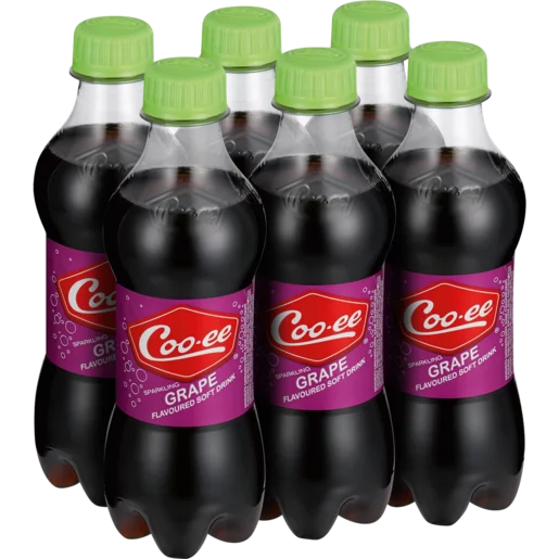 Coo-ee Grape Flavoured Soft Drink Bottles 6 x 300ml Coo-ee Grape Flavoured Soft Drink Bottles 6 x 300ml