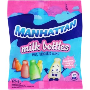 Manhattan Milk Flavoured Gums 125g Manhattan Milk Flavoured Gums 125g