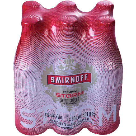 Smirnoff Storm Cooler Bottles 6x300ml