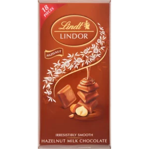 Lindt Lindor Irresistibly Smooth Hazelnut Milk Chocolate Slab 100g Lindt Lindor Irresistibly Smooth Hazelnut Milk Chocolate Slab 100g