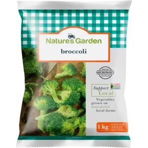 Natures Garden Frozen Broccoli Florets 1kg