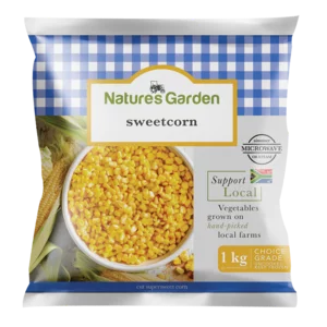 Natures Garden Frozen Sweetcorn Bag 1kg Natures Garden Frozen Sweetcorn Bag 1kg