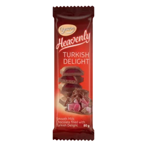 Beacon Heavenly Turkish Delight Flavoured Chocolate Slab 80g Beacon Heavenly Turkish Delight Flavoured Chocolate Slab 80g