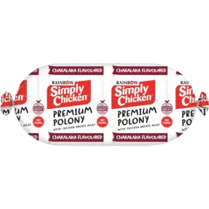 Rainbow Simply Chicken Chakalaka Flavoured Premium Polony 1kg Rainbow Simply Chicken Chakalaka Flavoured Premium Polony 1kg