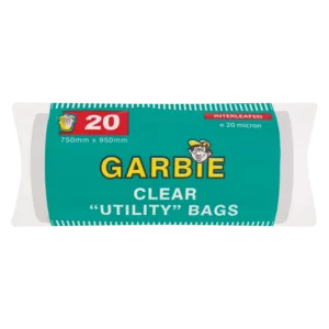Garbie Clear Utility Refuse Bags 20 Pack
