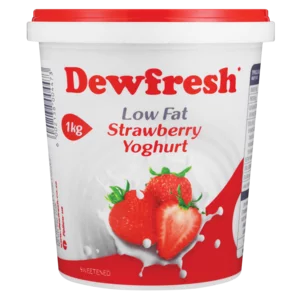 Dewfresh Low Fat Strawberry Flavoured Yoghurt 1kg