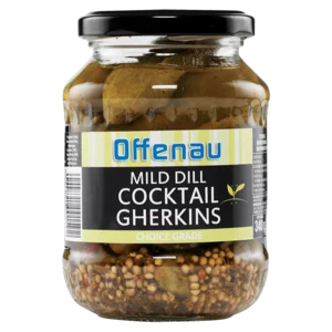 Offenau Mild Dill Cocktail Gherkins 340g Offenau Mild Dill Cocktail Gherkins 340g
