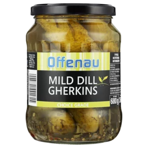 Offenau Mild Dill Gherkins 680g Offenau Mild Dill Gherkins 680g