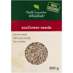 Health Connection Wholefoods Sunflower Seeds 500g Health Connection Wholefoods Sunflower Seeds 500g