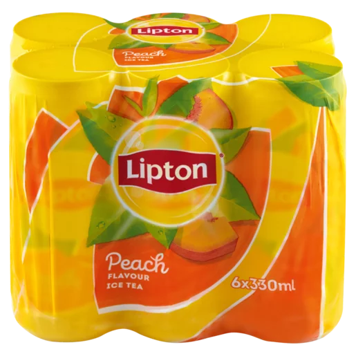 Lipton Peach Flavoured Ice Tea Cans 6x330ml Lipton Peach Flavoured Ice Tea Cans 6x330ml
