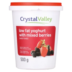 Crystal Valley Low Fat Yoghurt With Mixed Berries 500g Crystal Valley Low Fat Yoghurt With Mixed Berries 500g
