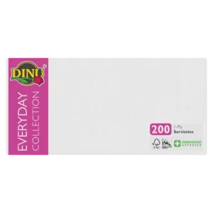 Dinu 1 Ply Serviettes Jumbo Pack 200 Pack Dinu 1 Ply Serviettes Jumbo Pack 200 Pack