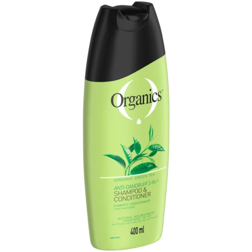 Organics Green Tea Anti-Dandruff 2-In-1 Shampoo & Conditioner 400ml Organics Green Tea Anti-Dandruff 2-In-1 Shampoo & Conditioner 400ml