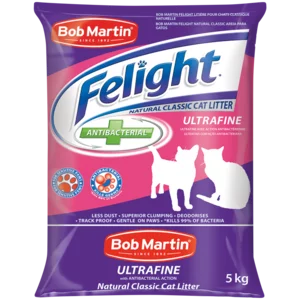Bob Martin Felight Ultrafine Natural Classic Cat Litter Bag 5kg Bob Martin Felight Ultrafine Natural Classic Cat Litter Bag 5kg
