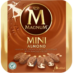 Ola Magnum Mini Almond Flavoured Ice Cream 6x60ml